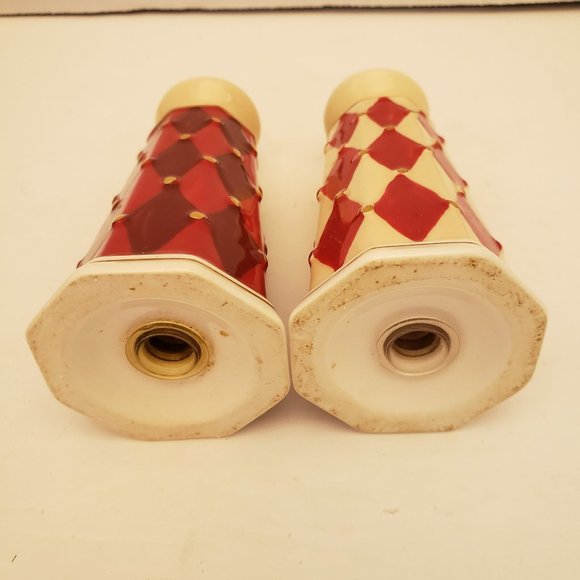 Harlequin Diamond Design Salt and Pepper Shakers - Picture 3 of 6